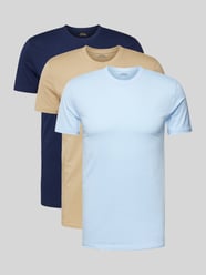 T-Shirt mit geripptem Rundhalsausschnitt im 3er-Pack von Polo Ralph Lauren Underwear Blau - 26