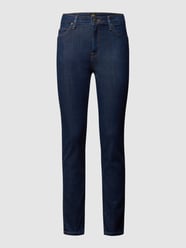 Jeansy z wysokim stanem o kroju skinny fit z dodatkiem streczu model ‘Scarlett’ od Lee Niebieski - 37