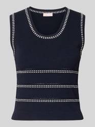 Stricktop aus Viskose-Mix mit Rundhalsausschnitt von Liu Jo White - 6