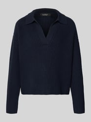 Sweter z dzianiny z wykładanym kołnierzem model ‘CERRAY’ od Lauren Ralph Lauren - 36
