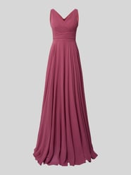 Abendkleid mit V-Ausschnitt von TROYDEN COLLECTION Pink - 31