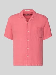 Regular Fit Leinenhemd mit Brusttasche und Label-Stitching von GANT Pink - 18