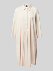 Knielange overhemdjurk met 3/4-mouwen van Marc Cain Beige - 28