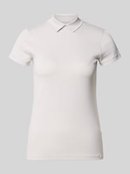 slim fit T-shirt met hoogsluitende polokraag van Marc Cain - 1