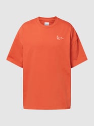 T-shirt met labelstitching van KARL KANI Oranje - 15