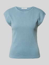 krój regular fit t-shirt z mieszanki bawełny od Tom Tailor Denim - 45
