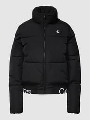 Gewatteerd jack met opstaande kraag, model 'LOGO' van Calvin Klein Jeans Grijs / zwart - 32