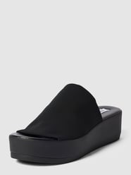 Slippers met plateauzool, model 'SLINKY' van Steve Madden Grijs / zwart - 29