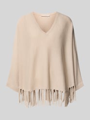 Poncho aus Baumwoll-Kaschmir-Mix von Herzensangelegenheit Beige - 4