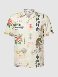 Koszula casualowa ze wzorem na całej powierzchni model ‘ISLAND LINEN’ od Guess Biały - 38