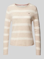 Strickpullover mit Logo-Stitching von Tommy Hilfiger Beige - 21