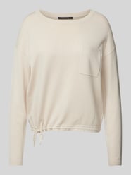 Gebreide pullover met borstzak van comma Beige - 36