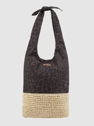 Strandtas van katoen en papierstro, model 'Kiera' van Barts Grijs / zwart - 24