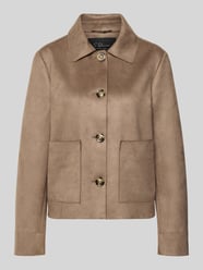 Regular Fit Jacke in Lederoptik mit Umlegekragen von s.Oliver BLACK LABEL Beige - 6