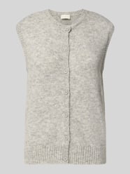 Mouwloos vest met ronde hals en knoopsluiting van Milano Italy - 29