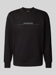 Sweatshirt met labelprint van Calvin Klein Jeans - 12