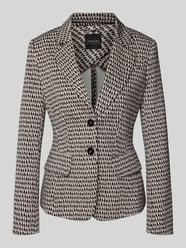 Żakiet o kroju slim fit z kołnierzem z połami od Marc Cain - 32