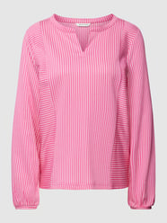 Longsleeve mit Streifenmuster von Tom Tailor Pink - 36