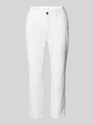 Slim Fit Jeans mit verkürztem Schnitt von Oui Weiß - 25
