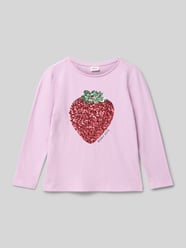 Regular Fit Langarmshirt mit Pailletten-Besatz von s.Oliver RED LABEL - 4