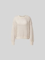 Oversized Pullover in Strick-Optik von Juvia Beige - 21