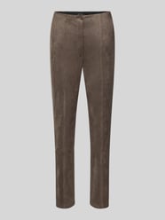 Broek in leerlook met lengtenaden van Betty Barclay Beige - 8