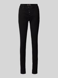 Slim Fit Jeans  mit Knopfleiste Modell 'Malibu' von Buena Vista Schwarz - 7