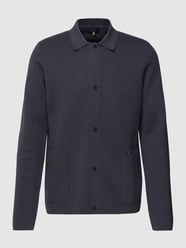 Gebreid jack met kentkraag van Cinque Blauw / turquoise - 11