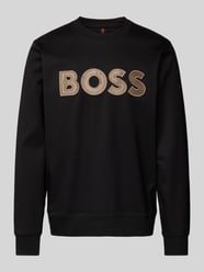 Sweatshirt mit Label-Stitching Modell 'Sharpe' von BOSS Schwarz - 43