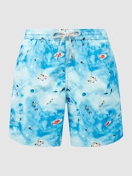 Zwembroek met all-over motief  van Zeybra Blauw / turquoise - 8