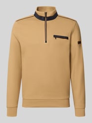 Sweatshirt mit Stehkragen und Reißverschluss von bugatti - 34