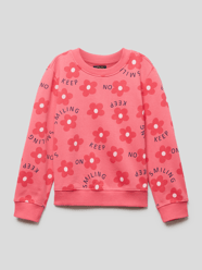 Sweatshirt met ronde hals en all-over print van OVS Roze - 43