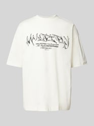 Oversized T-Shirt mit Label-Print von Multiply Apparel Weiß - 5