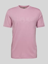 T-shirt met labelprint van BOSS Green Roze - 25