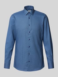 Slim Fit Business-Hemd mit Kentkragen von Eterna Blau - 25