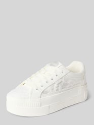 Sneakersy z podeszwą na platformie i koronką model 'PAIRED BLOOM' od Buffalo - 14