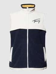 Gilet met fleece, model 'MIX MEDIA RETRO VEST' van Tommy Jeans Blauw / turquoise - 10