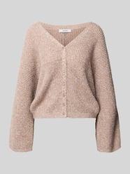 Strickjacke mit V-Ausschnitt Modell 'RENE' von Topshop Beige - 34