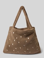 Torba shopper z haftami model ‘Brown Teddy Hearts’ od STUDIO NOOS - 8