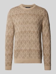 Strickpullover mit gerippten Abschlüssen Modell 'EDDIE' von Jack & Jones Premium Beige - 6