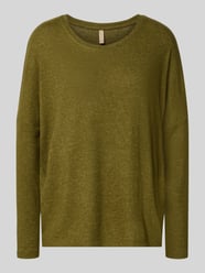 Bluza z prążkowanym, okrągłym dekoltem model ‘Biara’ od Soyaconcept - 14