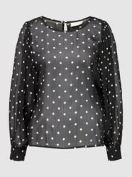 Blouse met all-over motief, model 'Simi' van Kaffe Zwart - 41