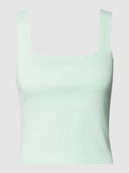 Crop Top in unifarbenem Design von Mango Grün - 28