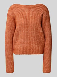Strickpullover mit U-Boot-Ausschnitt Modell 'CALLY' von Topshop Beige - 44