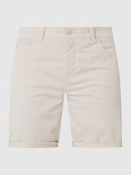 Regular fit bermuda met stretch  van Gardeur Wit - 27