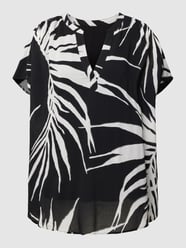 Blouseshirt van viscose met all-over print van comma - 16