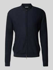 Strickjacke mit Reißverschluss von Emporio Armani Blau - 32