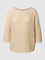 Strickpullover mit Strukturmuster von s.Oliver BLACK LABEL Beige - 6