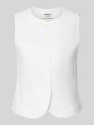 Kamizelka w kroju regular fit z mieszanki wiskozy i lnu model 'GOA' od ONLY - 10