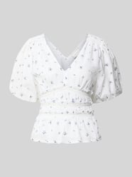 regular fit blouse met opengewerkte borduursels model 'Sapura' van Neo Noir - 26